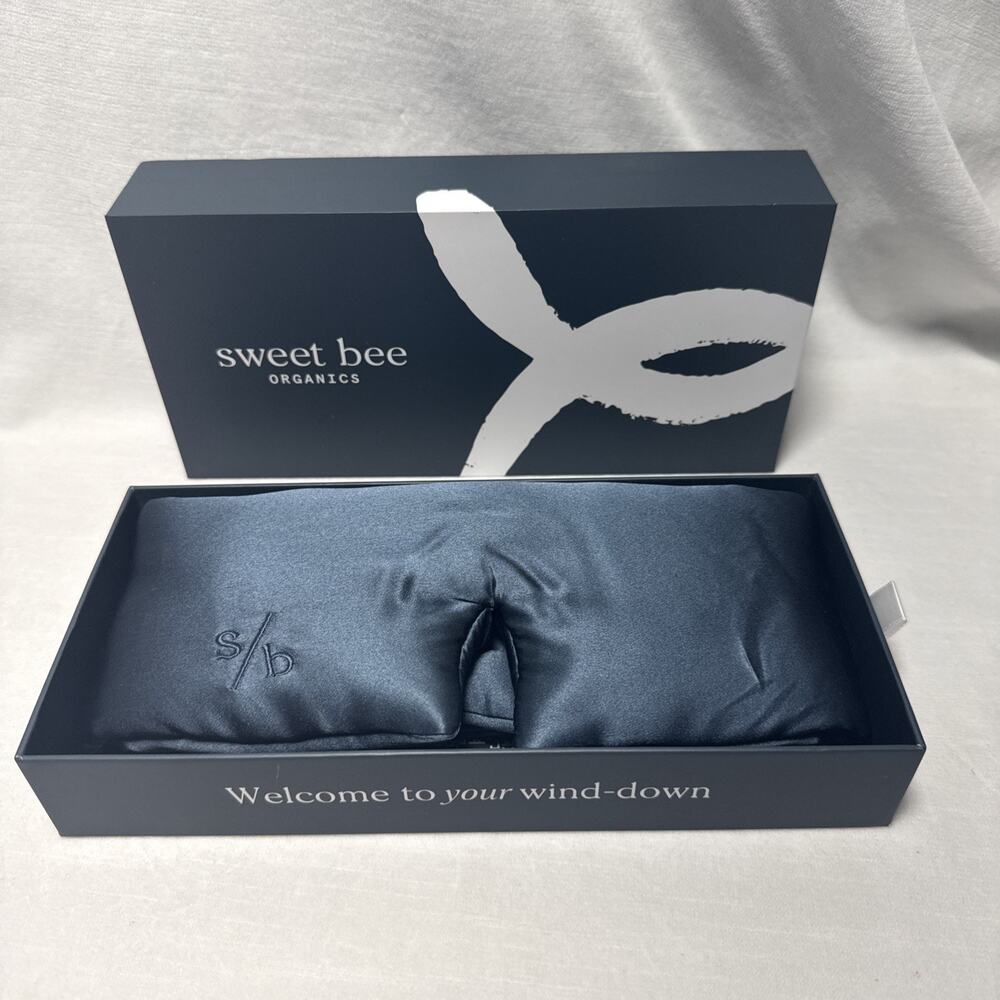 SWEET BEE ORGANICS Mulberry Silk Sleeping Mask 100% Silk NEW
